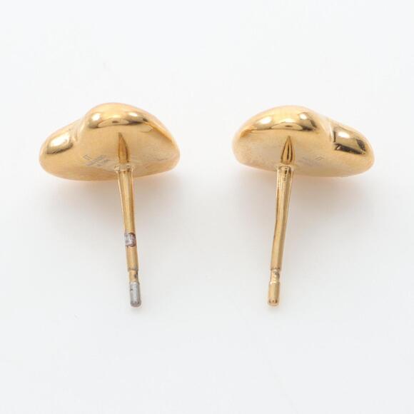 LOUIS VUITTON Gold Heart Earrings - Picture 5 of 5